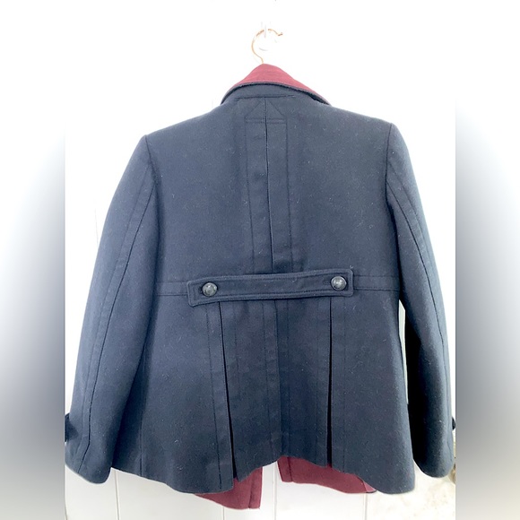 Burberry wool blend black peacoat jacket UK 6 US 4 - Picture 7 of 7